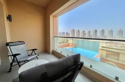 Apartment - 1 Bedroom - 2 Bathrooms for rent in Al Mutahidah Tower - Viva Bahriyah - The Pearl Island - Doha