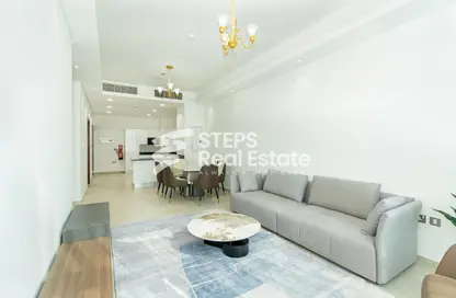 Living / Dining Room image for: Apartment - 2 Bedrooms - 3 Bathrooms for rent in Lusail City - Lusail, Image 1