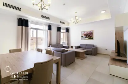 Living / Dining Room image for: Apartment - 2 Bedrooms - 3 Bathrooms for rent in Al Waab Street - Al Waab - Doha, Image 1