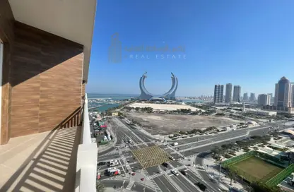 Apartment - 2 Bedrooms - 3 Bathrooms for rent in Lusail Marina Heights - Marina District - Lusail