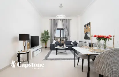 Living / Dining Room image for: Apartment - 2 Bedrooms - 2 Bathrooms for rent in Al Tarfa Residences - Fox Hills - Lusail, Image 1