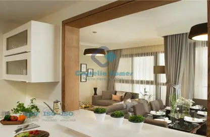 Living / Dining Room image for: Apartment - 2 Bedrooms - 4 Bathrooms for rent in Anas Street - Fereej Bin Mahmoud North - Fereej Bin Mahmoud - Doha, Image 1