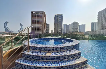 Apartment - 2 Bedrooms - 4 Bathrooms for rent in Lusail Marina Heights - Marina District - Lusail