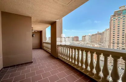 Balcony image for: Apartment - 2 Bedrooms - 2 Bathrooms for rent in Burj Eleganté - Porto Arabia - The Pearl Island - Doha, Image 1