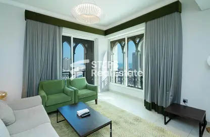 صورة لـ غرفة المعيشة شقة - غرفة نوم - 1 حمام للايجار في فيفا غرب - فيفا بحرية - جزيرة اللؤلؤة - الدوحة ، صورة رقم 1