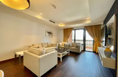 Apartment - 1 Bedroom - 2 Bathrooms for rent in Tuscan Tower - Porto Arabia - The Pearl Island - Doha