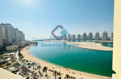 شقة - 2 غرف نوم - 4 حمامات للايجار في فيفا غرب - فيفا بحرية - جزيرة اللؤلؤة - الدوحة