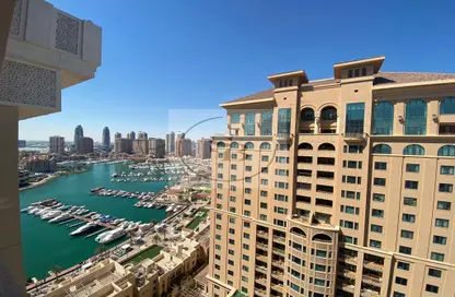 Water View image for: Apartment - 1 Bedroom - 2 Bathrooms for rent in Tower 20 - Porto Arabia - The Pearl Island - Doha, Image 1