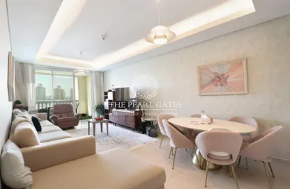 Living / Dining Room image for: Apartment - 2 Bedrooms - 3 Bathrooms for sale in Viva West - Viva Bahriyah - The Pearl Island - Doha, Image 1