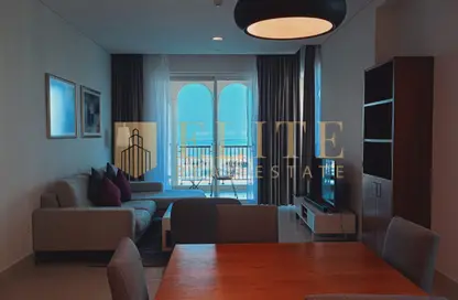 شقة - غرفة نوم - 2 حمامات للايجار في فيفا غرب - فيفا بحرية - جزيرة اللؤلؤة - الدوحة