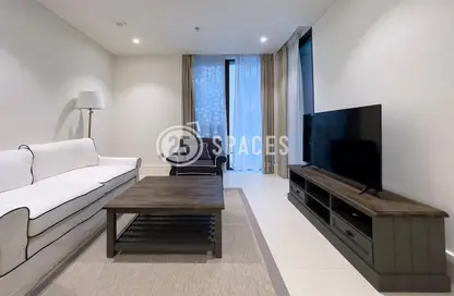 Living Room image for: Apartment - 1 Bedroom - 2 Bathrooms for rent in Baraha North 2 - Baraha North Apartments - Msheireb Downtown Doha - Doha, Image 1