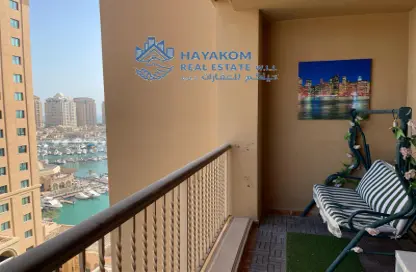Apartment - 2 Bedrooms - 2 Bathrooms for rent in Tower 13 - Porto Arabia - The Pearl Island - Doha