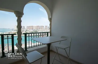 Apartment - Studio - 1 Bathroom for rent in Viva East - Viva Bahriyah - The Pearl Island - Doha