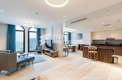 Apartment - Studio - 1 Bathroom for rent in The Pearl Island - Doha