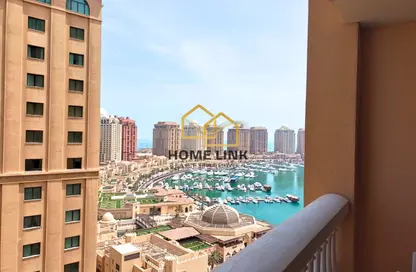 شقة - غرفة نوم - 2 حمامات للايجار في طريق بورتو الغربي - بورتو أرابيا - جزيرة اللؤلؤة - الدوحة