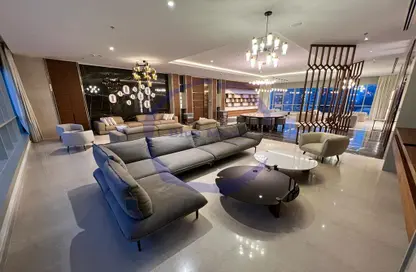 Living Room image for: Apartment - 4 Bedrooms - 5 Bathrooms for rent in Navigation Tower - West Bay - West Bay - Doha, Image 1
