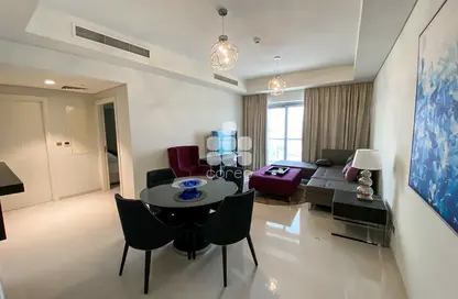 Living / Dining Room image for: Apartment - 2 Bedrooms - 3 Bathrooms for rent in Burj DAMAC Waterfront - Waterfront Residential - The Waterfront - Lusail, Image 1
