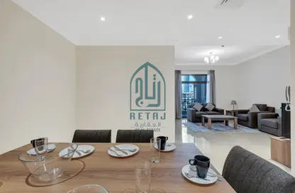 Living / Dining Room image for: Apartment - 2 Bedrooms - 2 Bathrooms for rent in Fox Hills A13 - Fox Hills - Lusail, Image 1