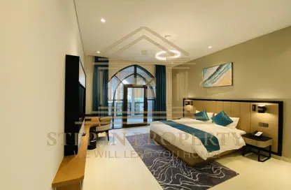 شقة - 2 غرف نوم - 3 حمامات للايجار في البلاج الجنوبي - البلاج - جزيرة اللؤلؤة - الدوحة