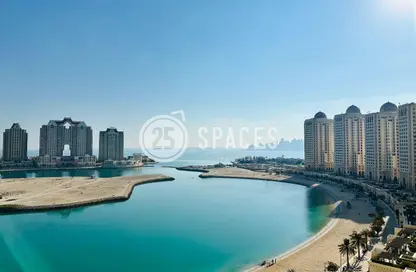 شقة - 2 غرف نوم - 3 حمامات للايجار في فيفا غرب - فيفا بحرية - جزيرة اللؤلؤة - الدوحة