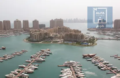 Water View image for: Penthouse - 5 Bedrooms - 7 Bathrooms for sale in Tuscan Tower - Porto Arabia - The Pearl Island - Doha, Image 1