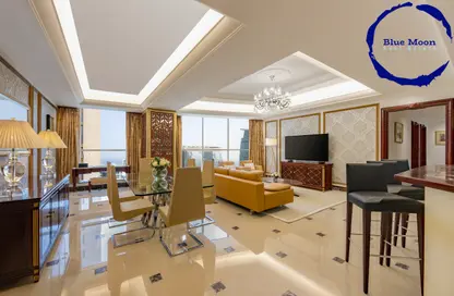 Hotel Apartments - 2 Bedrooms - 3 Bathrooms for rent in Al Shatt Street - West Bay - Doha