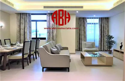 Living / Dining Room image for: Apartment - 2 Bedrooms - 3 Bathrooms for rent in Rome - Fox Hills - Fox Hills - Lusail, Image 1