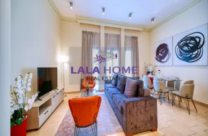 Living / Dining Room image for: Apartment - 2 Bedrooms - 2 Bathrooms for rent in Marine - Qanat Quartier - The Pearl Island - Doha, Image 1