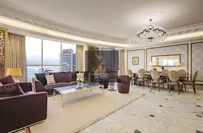 شقق فندقية - 4 غرف نوم - 4 حمامات للايجار في برج وست باي - الخليج الجنوبي - الخليج الغربي - الدوحة