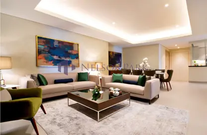 Apartment - 3 Bedrooms - 4 Bathrooms for rent in Abraj Bay - Abraj Quartiers - The Pearl Island - Doha