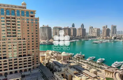 Apartment - 1 Bedroom - 2 Bathrooms for rent in Jumanah Tower 29 - Porto Arabia - The Pearl Island - Doha