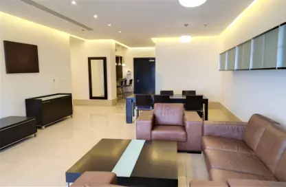 Living / Dining Room image for: Apartment - 3 Bedrooms - 3 Bathrooms for rent in City Center Towers - West Bay - Doha, Image 1