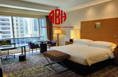 Room / Bedroom image for: Apartment - 1 Bathroom for rent in Commercial Bank Plaza - West Bay - West Bay - Doha, Image 1