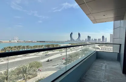 Apartment - 2 Bedrooms - 3 Bathrooms for rent in Lusail Marina Heights - Marina District - Lusail