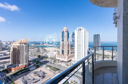Balcony image for: Apartment - 2 Bedrooms - 2 Bathrooms for rent in Marina Tower 21 - Marina District - Lusail, Image 1