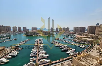 شقة - 2 غرف نوم - 2 حمامات للايجار في طريق بورتو الغربي - بورتو أرابيا - جزيرة اللؤلؤة - الدوحة