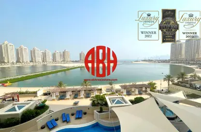 شقة - غرفة نوم - 2 حمامات للايجار في فيفا غرب - فيفا بحرية - جزيرة اللؤلؤة - الدوحة