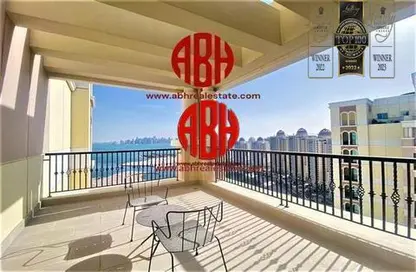 Penthouse - 3 Bedrooms - 4 Bathrooms for rent in Viva West - Viva Bahriyah - The Pearl Island - Doha