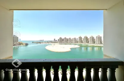 شقة - غرفة نوم - 2 حمامات للايجار في فيفا غرب - فيفا بحرية - جزيرة اللؤلؤة - الدوحة