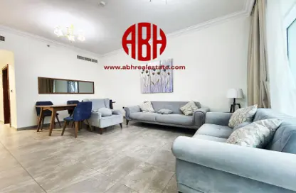 Living / Dining Room image for: Apartment - 3 Bedrooms - 3 Bathrooms for rent in Burj Al Marina - Marina District - Lusail, Image 1