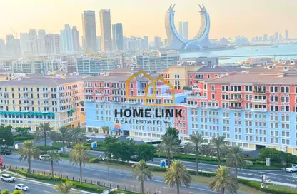 شقة - غرفة نوم - 2 حمامات للايجار في طريق بورتو الغربي - بورتو أرابيا - جزيرة اللؤلؤة - الدوحة