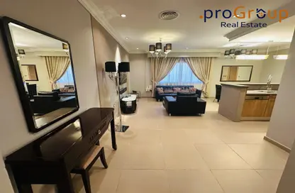 Living Room image for: Apartment - 1 Bedroom - 2 Bathrooms for rent in Al Sadd Road - Al Sadd - Doha, Image 1
