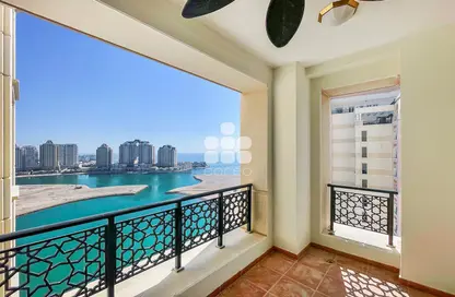 Balcony image for: Apartment - 1 Bathroom for rent in Viva East - Viva Bahriyah - The Pearl Island - Doha, Image 1