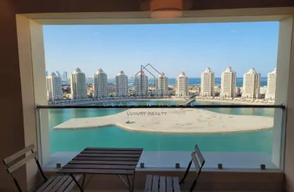 Balcony image for: Apartment - 1 Bedroom - 2 Bathrooms for rent in Viva West - Viva Bahriyah - The Pearl Island - Doha, Image 1