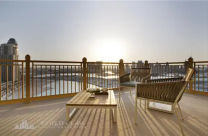 Terrace image for: Apartment - 1 Bedroom - 2 Bathrooms for rent in Tower 1 - Abraj Quartiers - The Pearl Island - Doha, Image 1