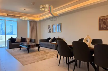 شقة - غرفة نوم - 2 حمامات للايجار في كريستال ريزيدنس - جزيرة جيوان - جزيرة اللؤلؤة - الدوحة