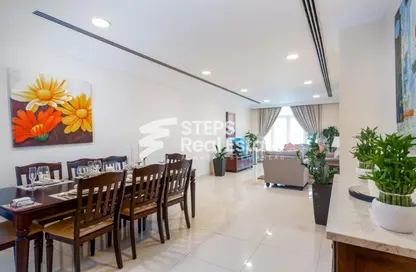 Living / Dining Room image for: Apartment - 2 Bedrooms - 2 Bathrooms for rent in Anas Street - Fereej Bin Mahmoud North - Fereej Bin Mahmoud - Doha, Image 1