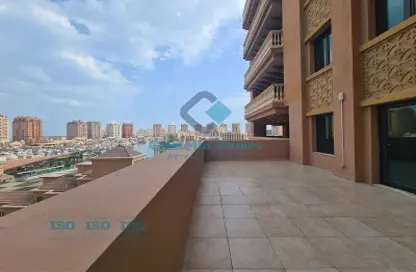 Terrace image for: Apartment - 3 Bedrooms - 4 Bathrooms for rent in East Porto Drive - Porto Arabia - The Pearl Island - Doha, Image 1