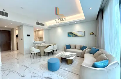 Apartment - 2 Bedrooms - 3 Bathrooms for rent in Lusail Marina Heights - Marina District - Lusail