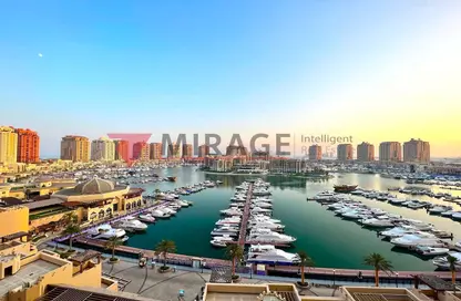 Water View image for: Apartment - 3 Bedrooms - 4 Bathrooms for rent in Tower 14 - Porto Arabia - The Pearl Island - Doha, Image 1